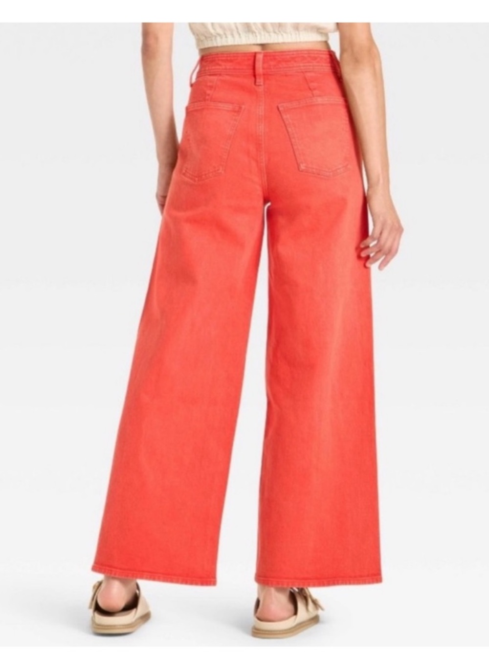 Wide Leg High-Rise Jeans in Coral universal thread size 10 - Picture 2 of 11